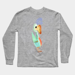 Blue-crested Dodo Long Sleeve T-Shirt